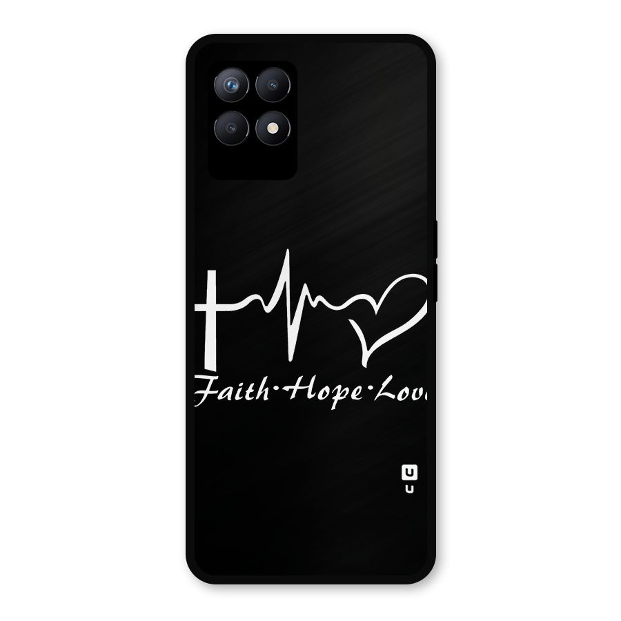 Faith Hope Love Heart Sign Metal Back Case for Realme Narzo 50
