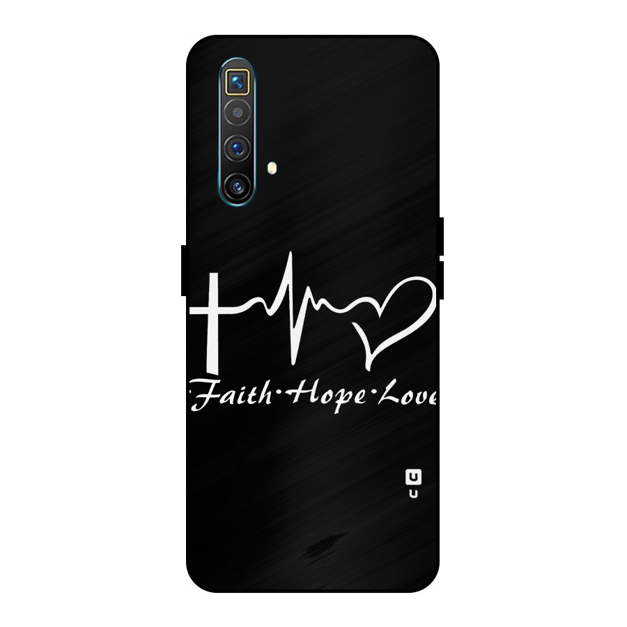 Faith Hope Love Heart Sign Metal Back Case for Realme X3 SuperZoom