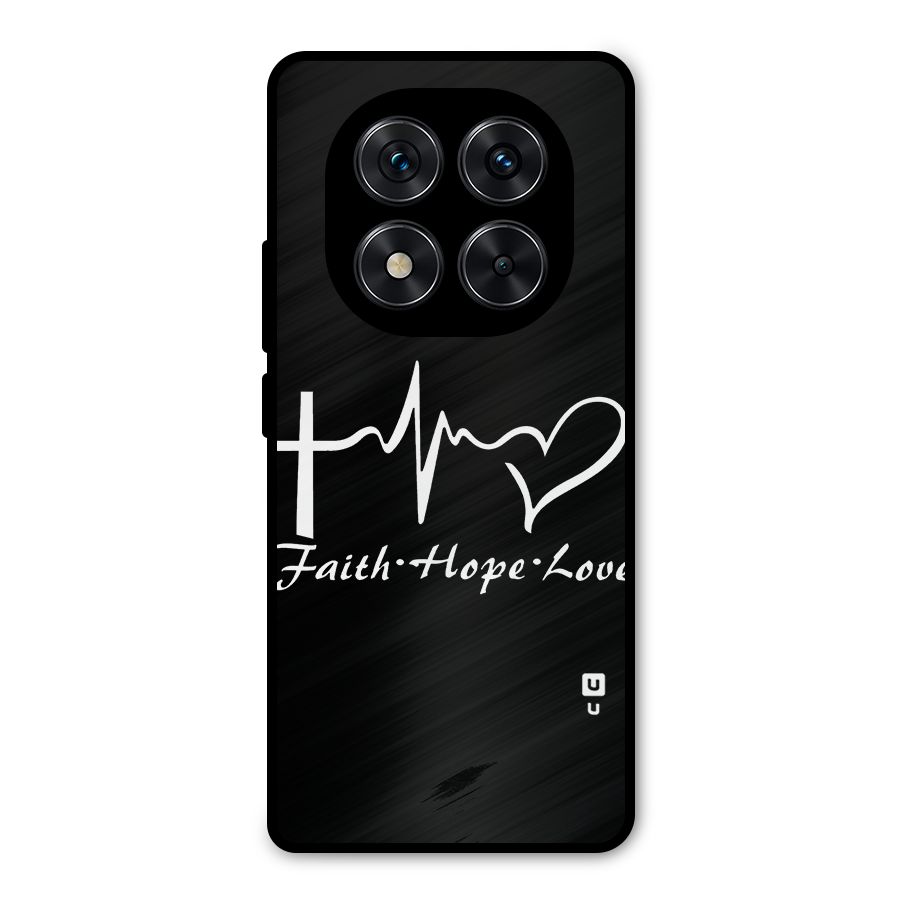 Faith Hope Love Heart Sign Metal Back Case for Redmi Note 14 Pro 5G