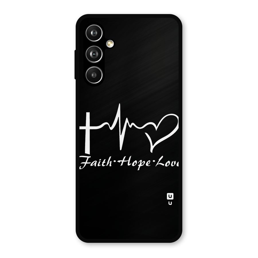 Faith Hope Love Heart Sign Metal Back Case for Samsung Galaxy M54
