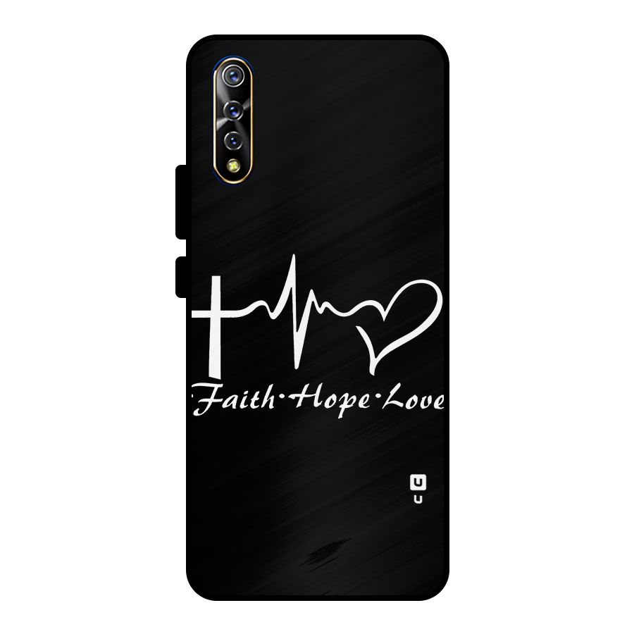 Faith Hope Love Heart Sign Metal Back Case for Vivo S1