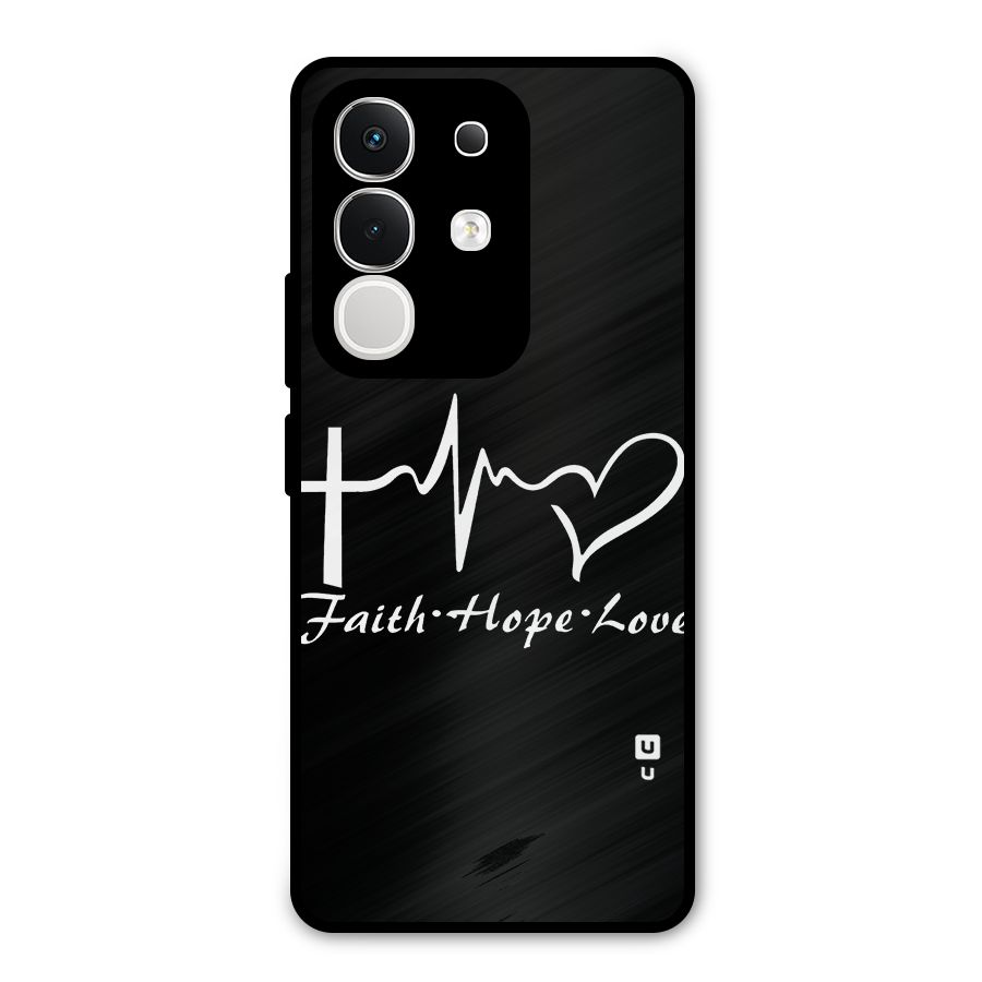 Faith Hope Love Heart Sign Metal Back Case for Vivo T4x