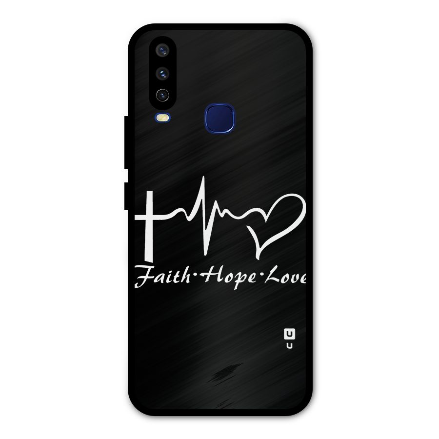 Faith Hope Love Heart Sign Metal Back Case for Vivo V17