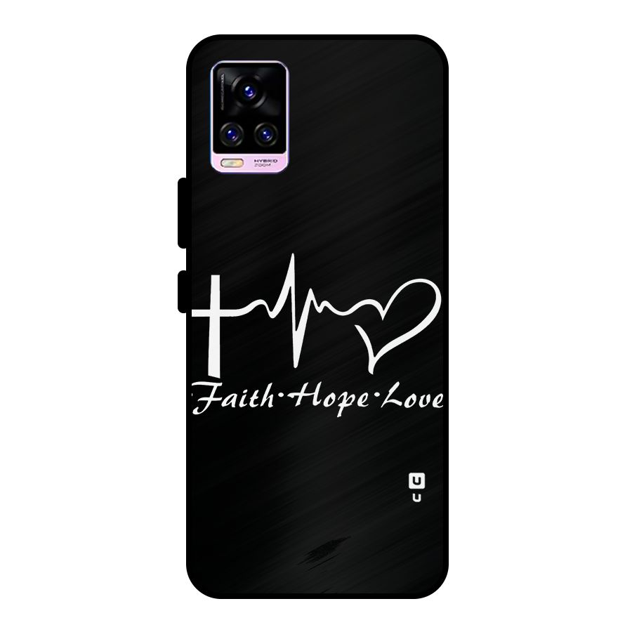Faith Hope Love Heart Sign Metal Back Case for Vivo V20 Pro