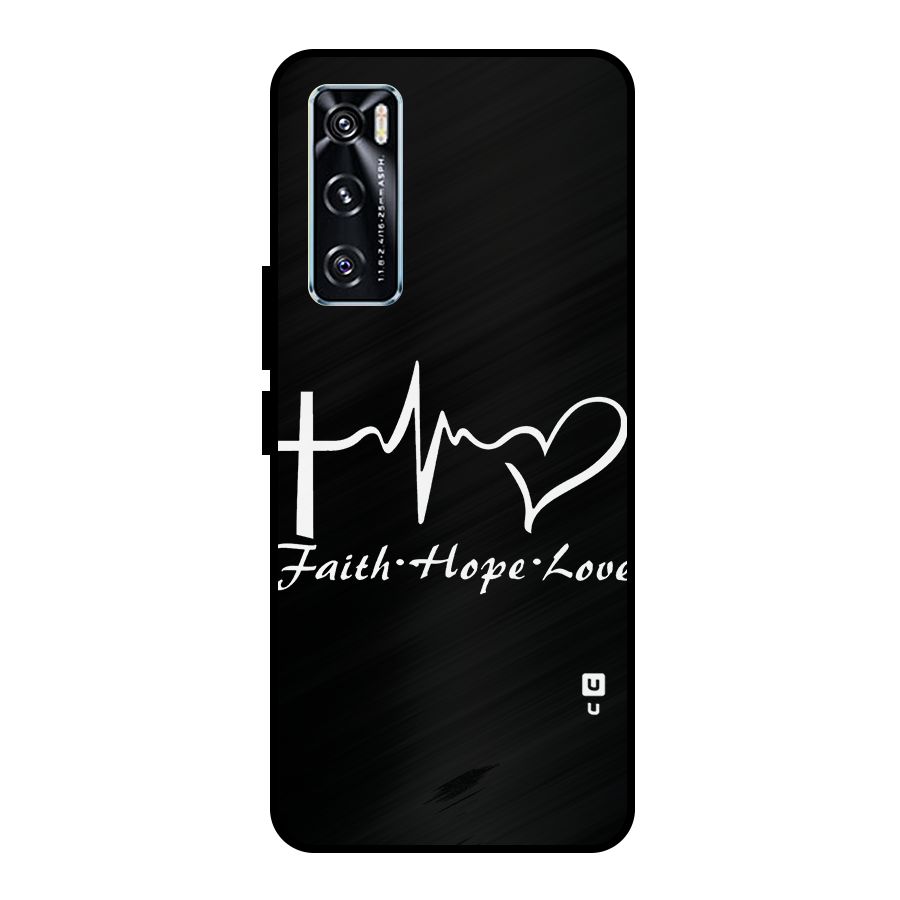 Faith Hope Love Heart Sign Metal Back Case for Vivo V20 SE