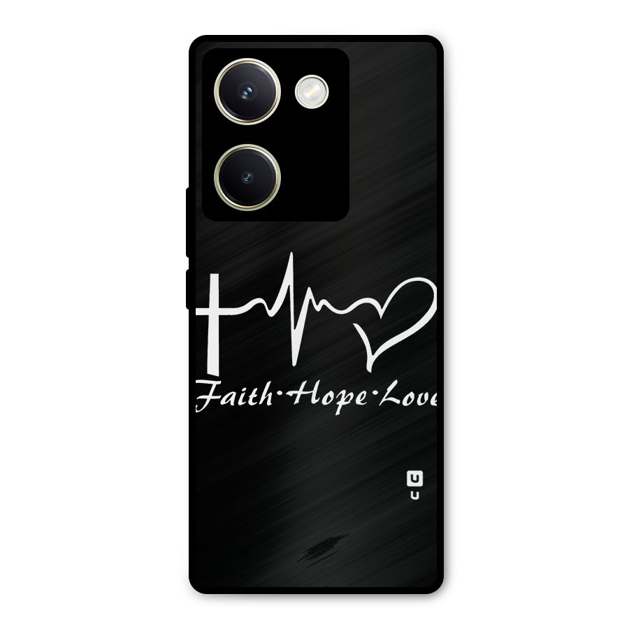 Faith Hope Love Heart Sign Metal Back Case for Vivo Y200 Pro