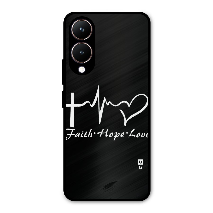 Faith Hope Love Heart Sign Metal Back Case for Vivo Y28