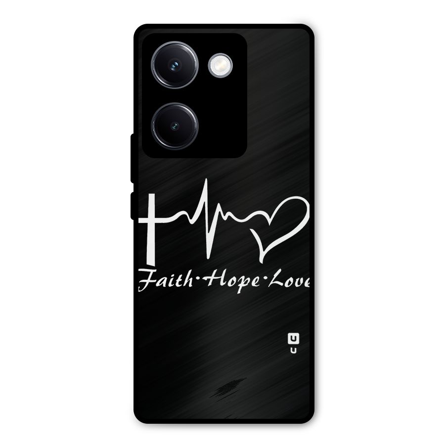 Faith Hope Love Heart Sign Metal Back Case for Vivo Y300 Plus