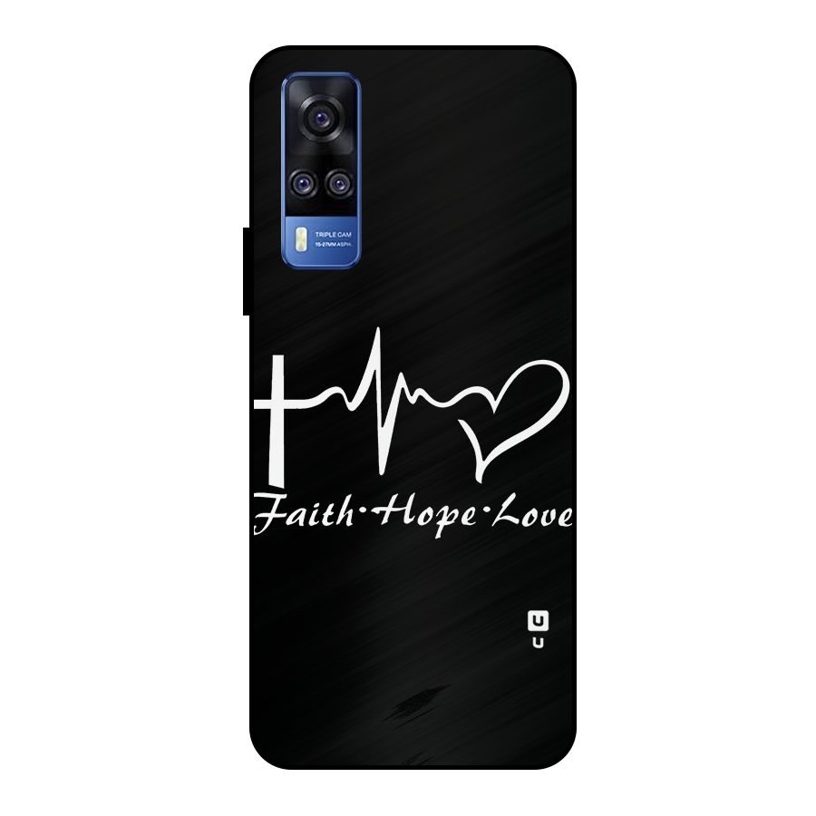 Faith Hope Love Heart Sign Metal Back Case for Vivo Y51