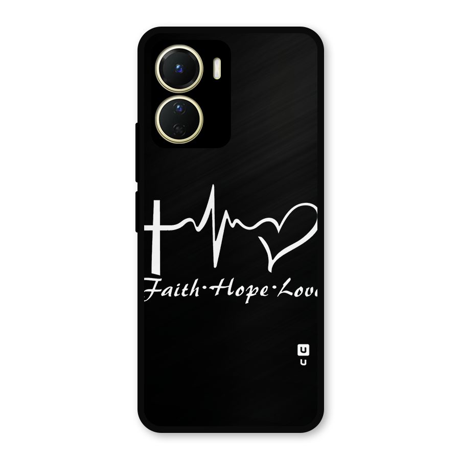 Faith Hope Love Heart Sign Metal Back Case for Vivo Y56