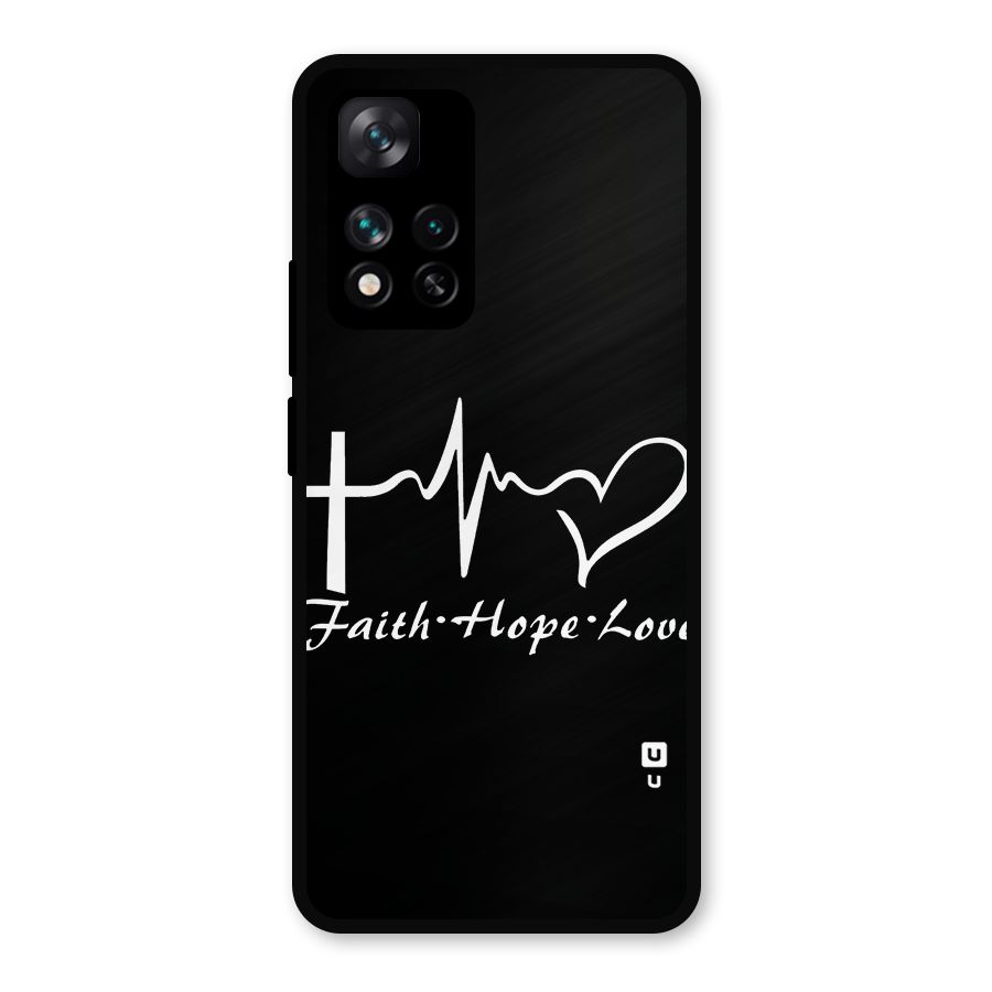 Faith Hope Love Heart Sign Metal Back Case for Xiaomi 11i 5G