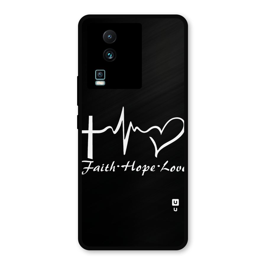 Faith Hope Love Heart Sign Metal Back Case for iQOO Neo 7 Pro