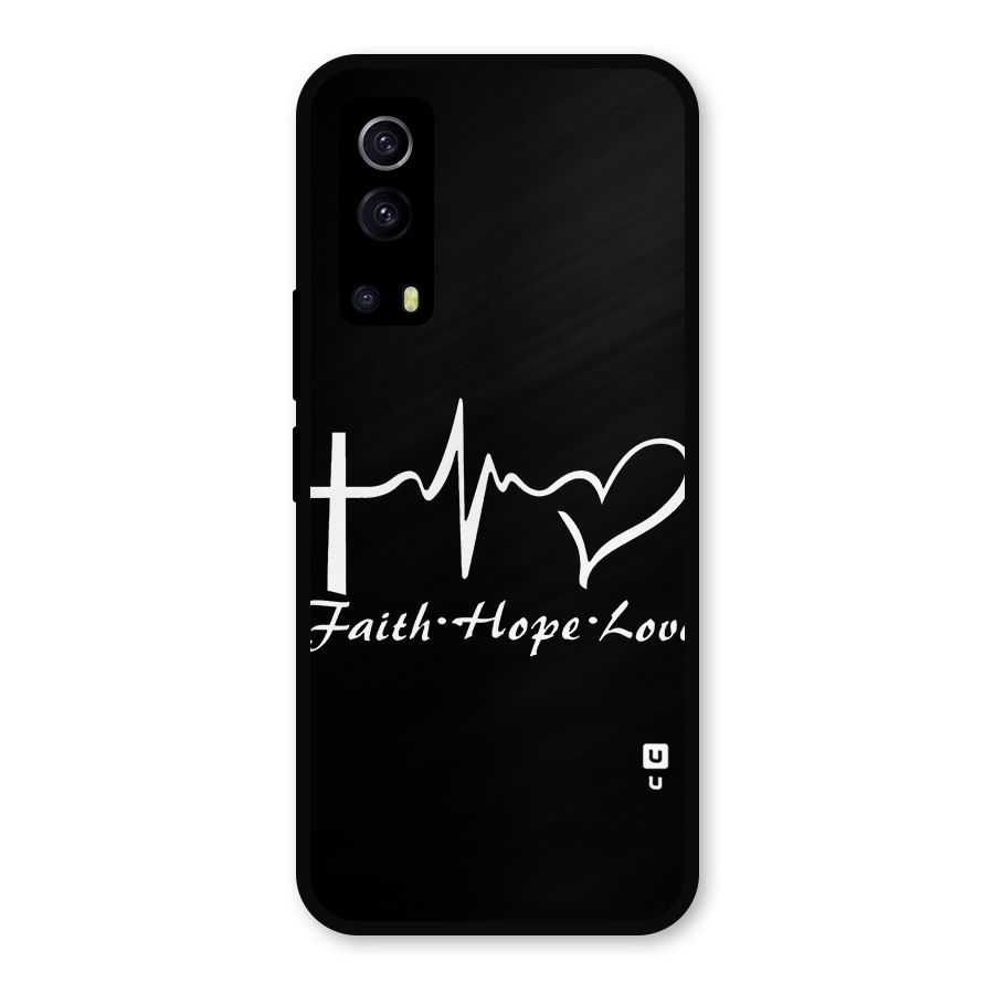 Faith Hope Love Heart Sign Metal Back Case for iQOO Z3