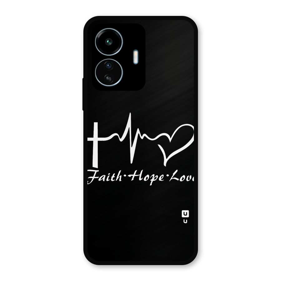 Faith Hope Love Heart Sign Metal Back Case for vivo iQOO Z6 Lite 5G