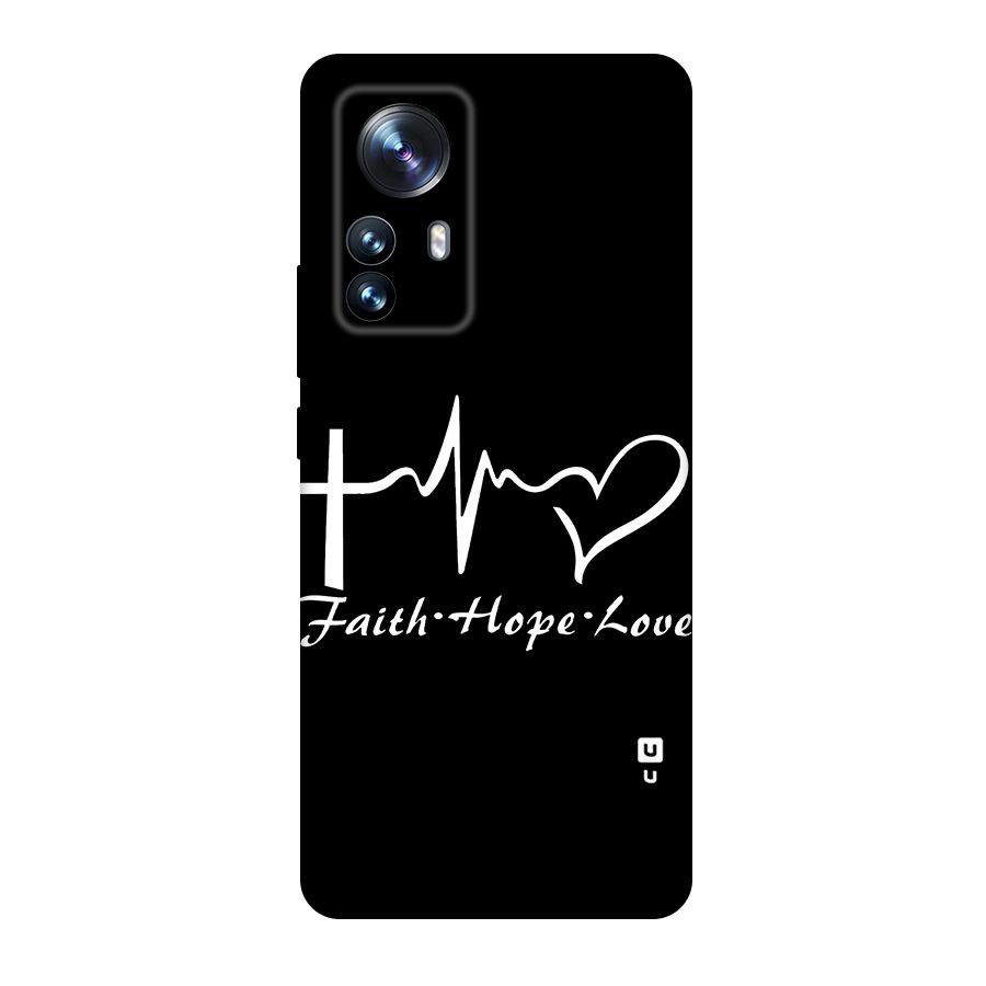 Faith Hope Love Heart Sign Original Polycarbonate Back Case for Xiaomi 12 Pro