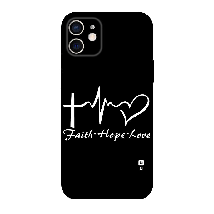 Faith Hope Love Heart Sign Original Polycarbonate Back Case for iPhone 12
