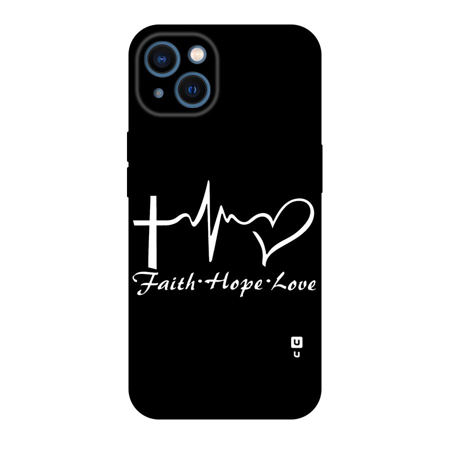 Faith Hope Love Heart Sign Original Polycarbonate Back Case for iPhone 13