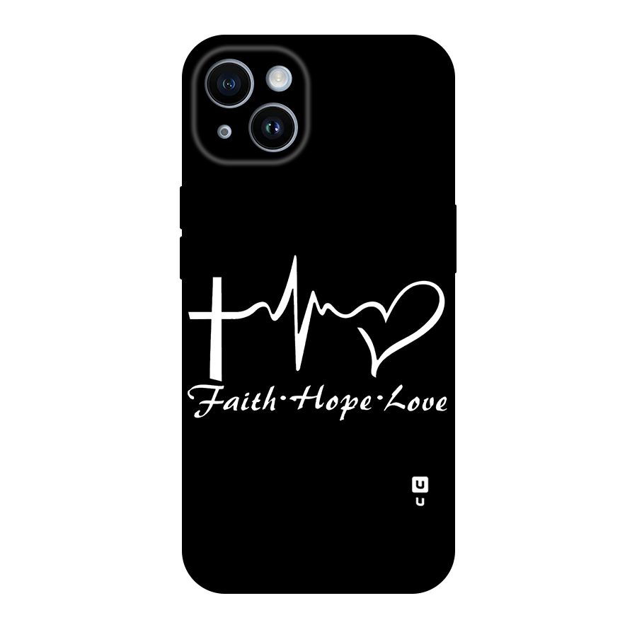 Faith Hope Love Heart Sign Original Polycarbonate Back Case for iPhone 14