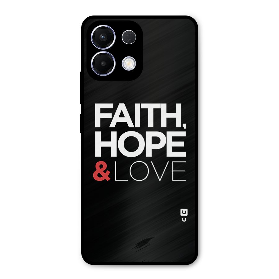 Faith Hope and Love Typography Metal Back Case for Oppo K13
