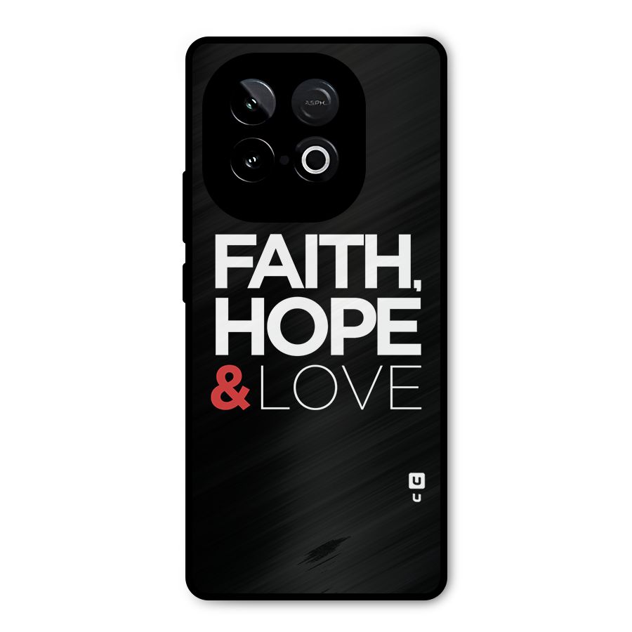 Faith Hope and Love Typography Metal Back Case for iQOO Neo 10