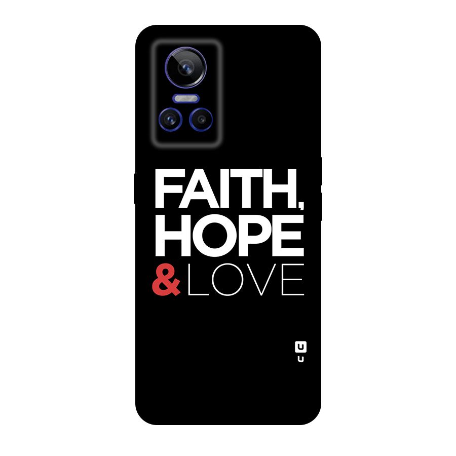 Faith Hope and Love Typography Original Polycarbonate Back Case for Realme GT Neo 3