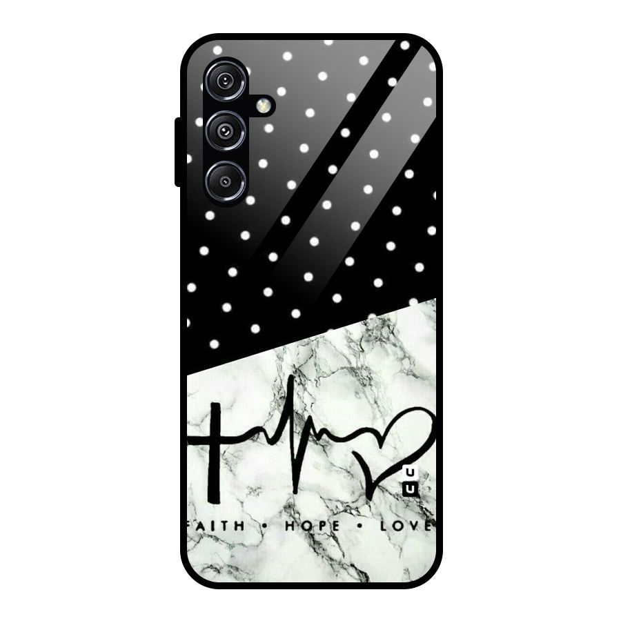 Faith Love Glass Back Case for Galaxy M34 5G