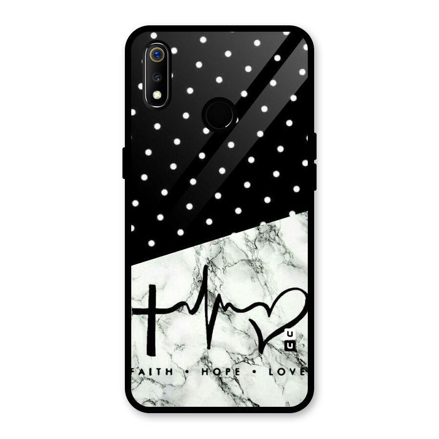 Faith Love Glass Back Case for Realme 3i