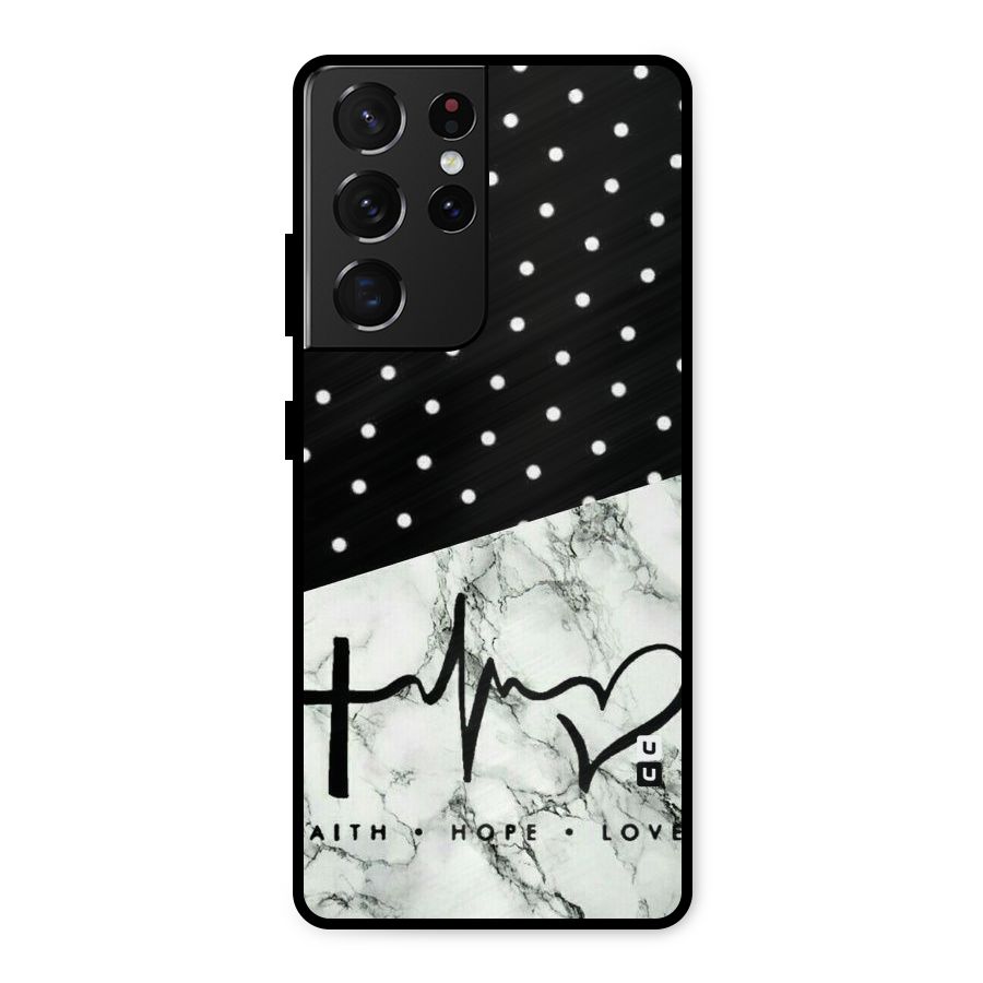 Faith Love Metal Back Case for Galaxy S21 Ultra 5G