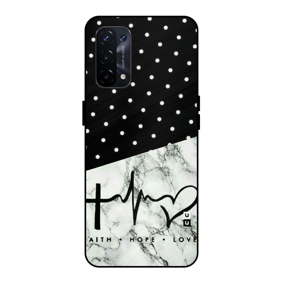 Faith Love Metal Back Case for Oppo A74 5G