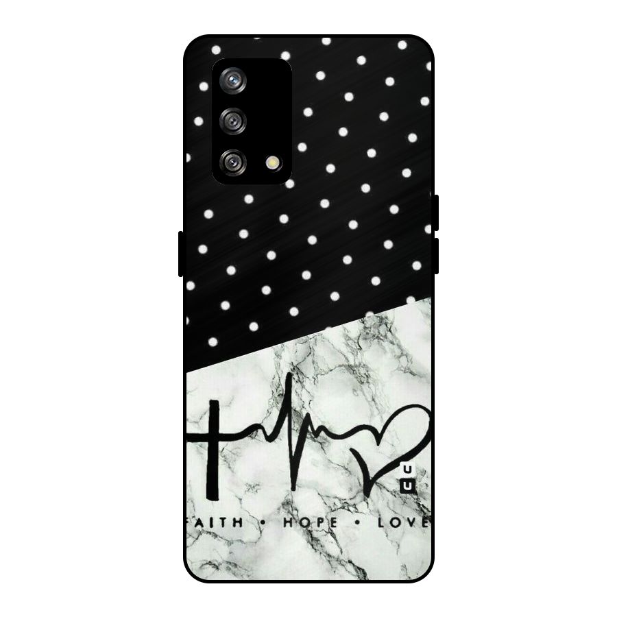 Faith Love Metal Back Case for Oppo F19s