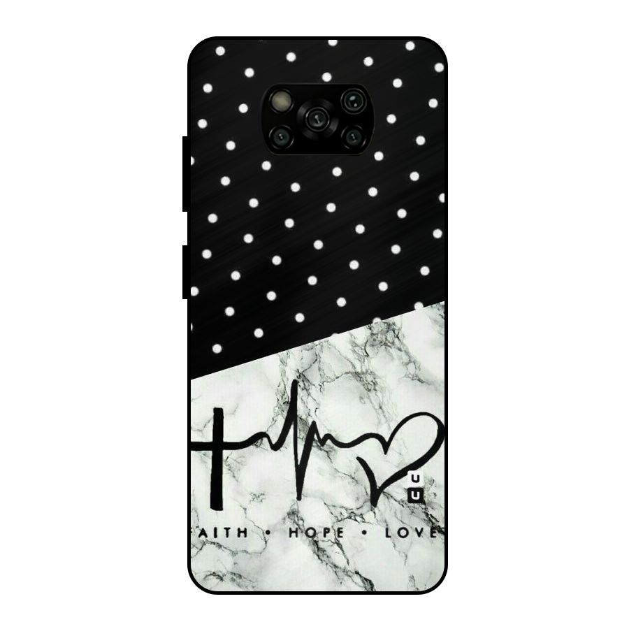 Faith Love Metal Back Case for Poco X3