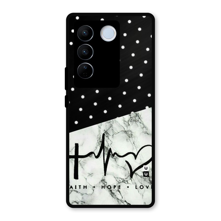 Faith Love Metal Back Case for Vivo V27 Pro