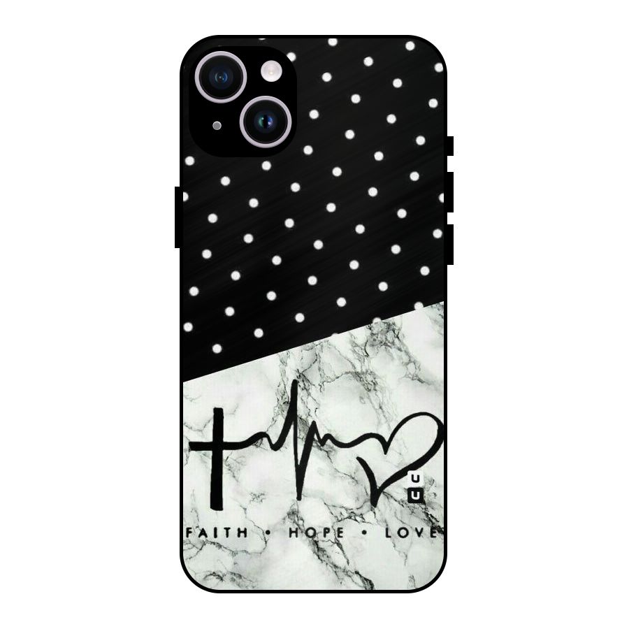 Faith Love Metal Back Case for iPhone 14 Plus