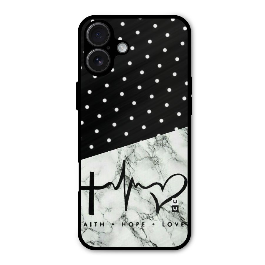 Faith Love Metal Back Case for iPhone 16 Plus