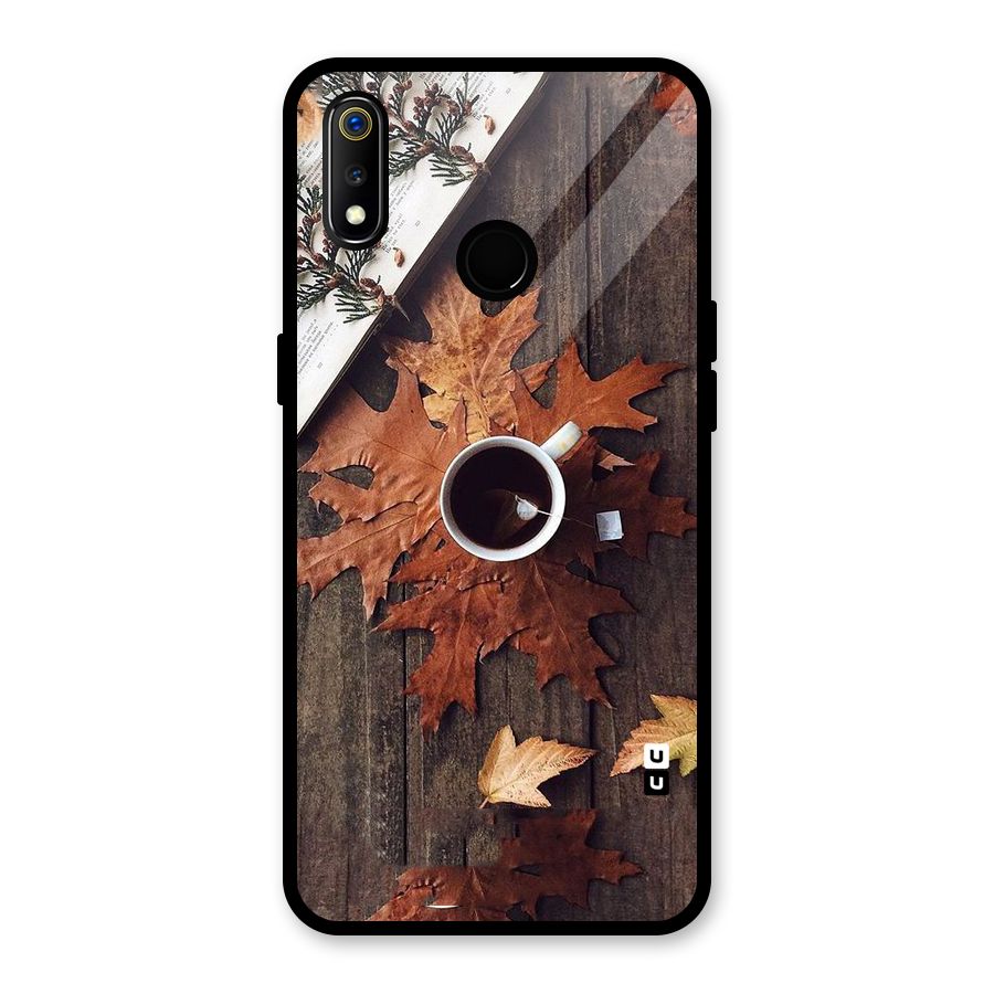 Fall Leaf Coffee Glass Back Case for Realme 3i