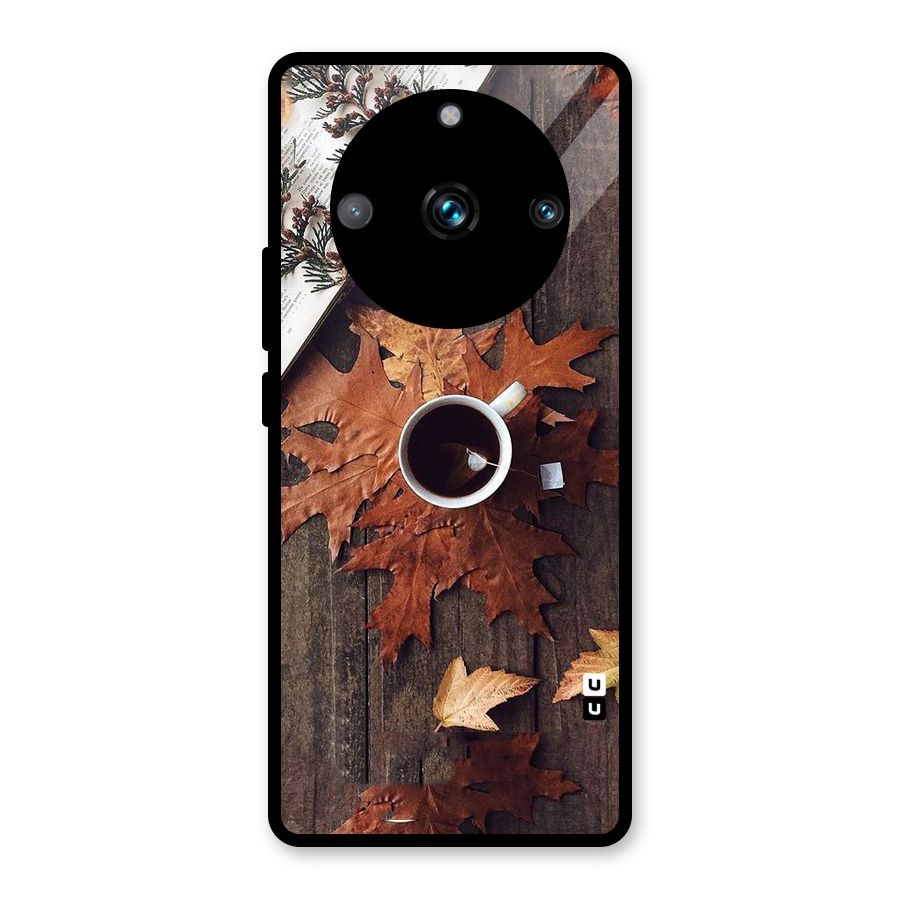 Fall Leaf Coffee Glass Back Case for Realme Narzo 60 Pro