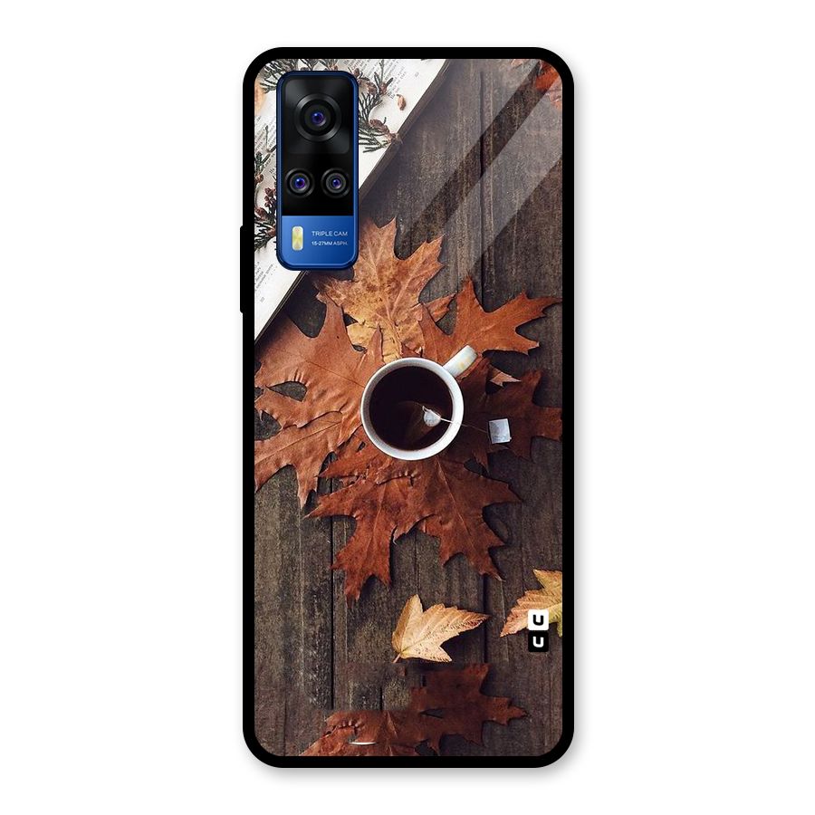 Fall Leaf Coffee Glass Back Case for Vivo Y31