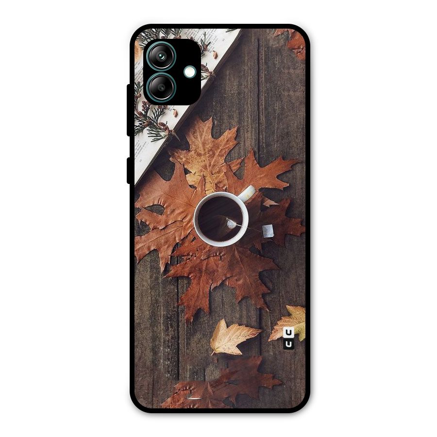 Fall Leaf Coffee Metal Back Case for Galaxy A04