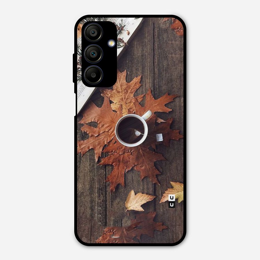 Fall Leaf Coffee Metal Back Case for Galaxy A15 5G