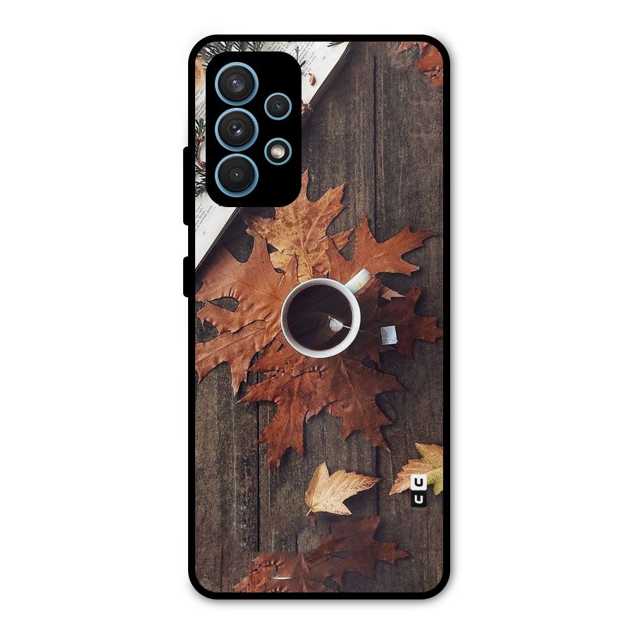 Fall Leaf Coffee Metal Back Case for Galaxy A32