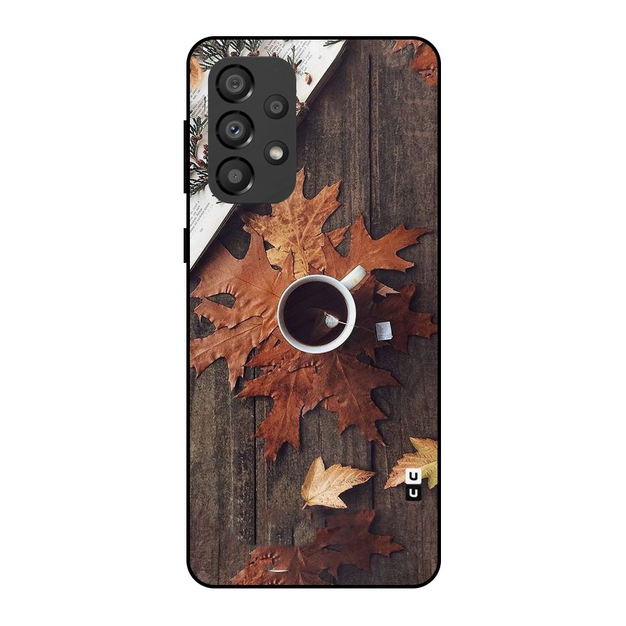 Fall Leaf Coffee Metal Back Case for Galaxy A33 5G