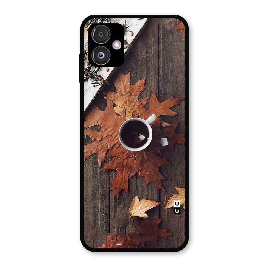 Fall Leaf Coffee Metal Back Case for Galaxy F14