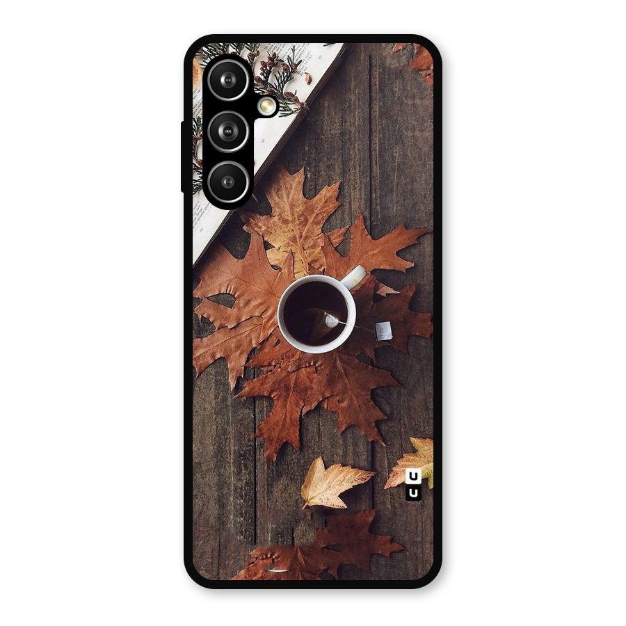 Fall Leaf Coffee Metal Back Case for Galaxy F54