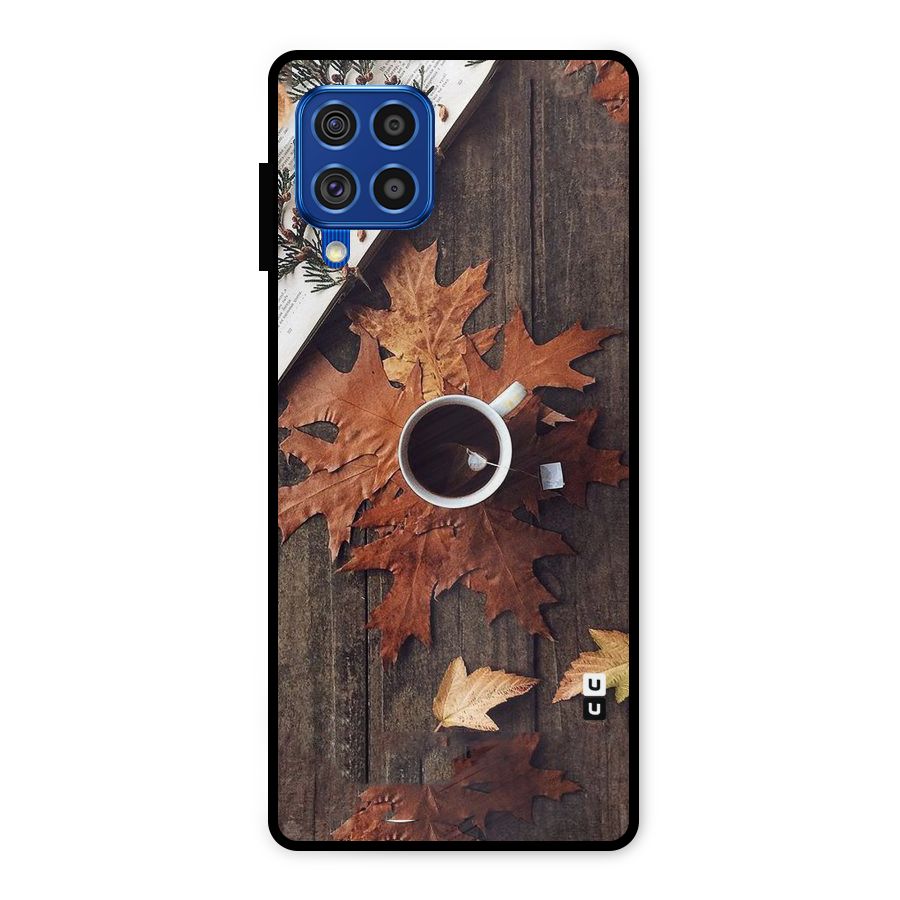 Fall Leaf Coffee Metal Back Case for Galaxy F62