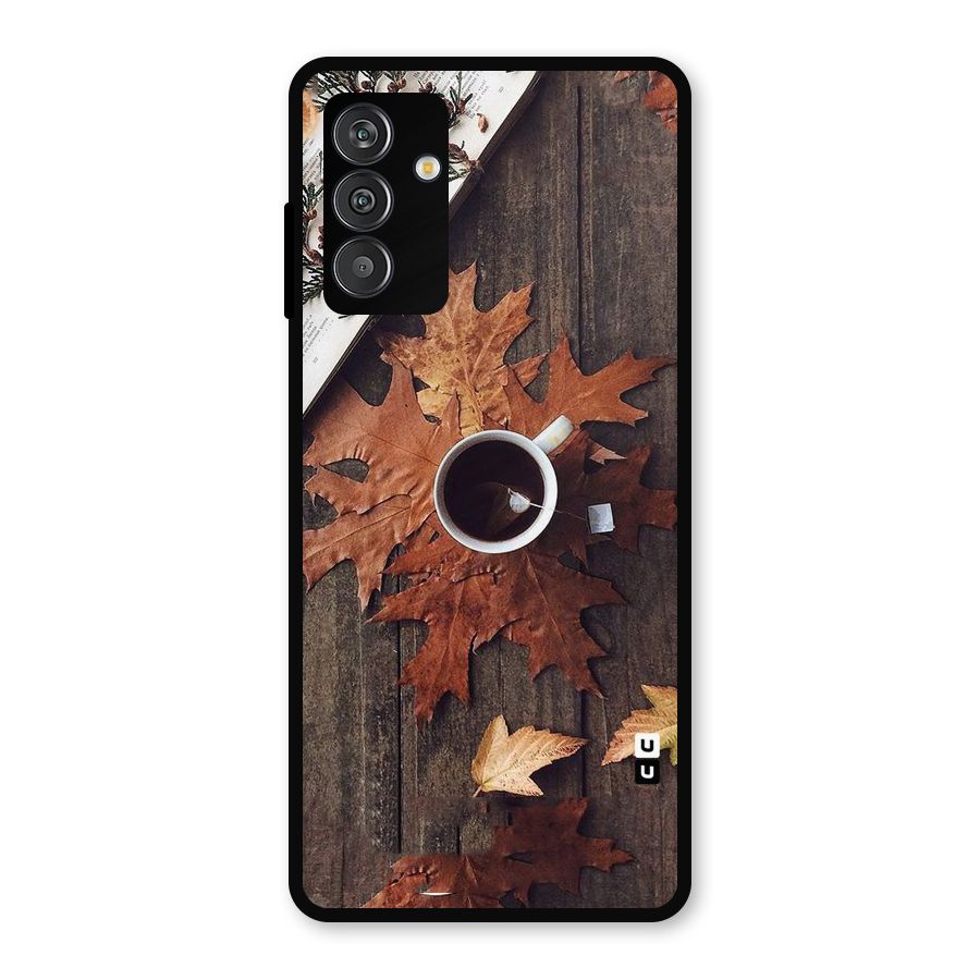 Fall Leaf Coffee Metal Back Case for Galaxy M13
