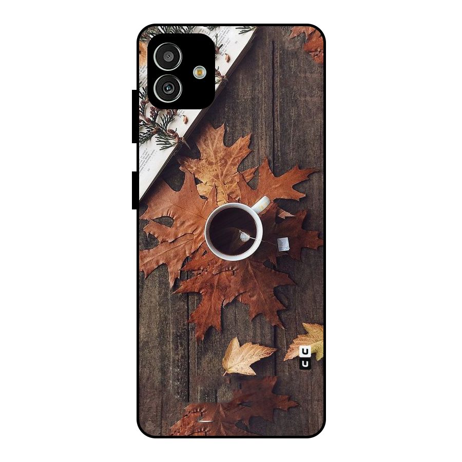 Fall Leaf Coffee Metal Back Case for Galaxy M13 5G