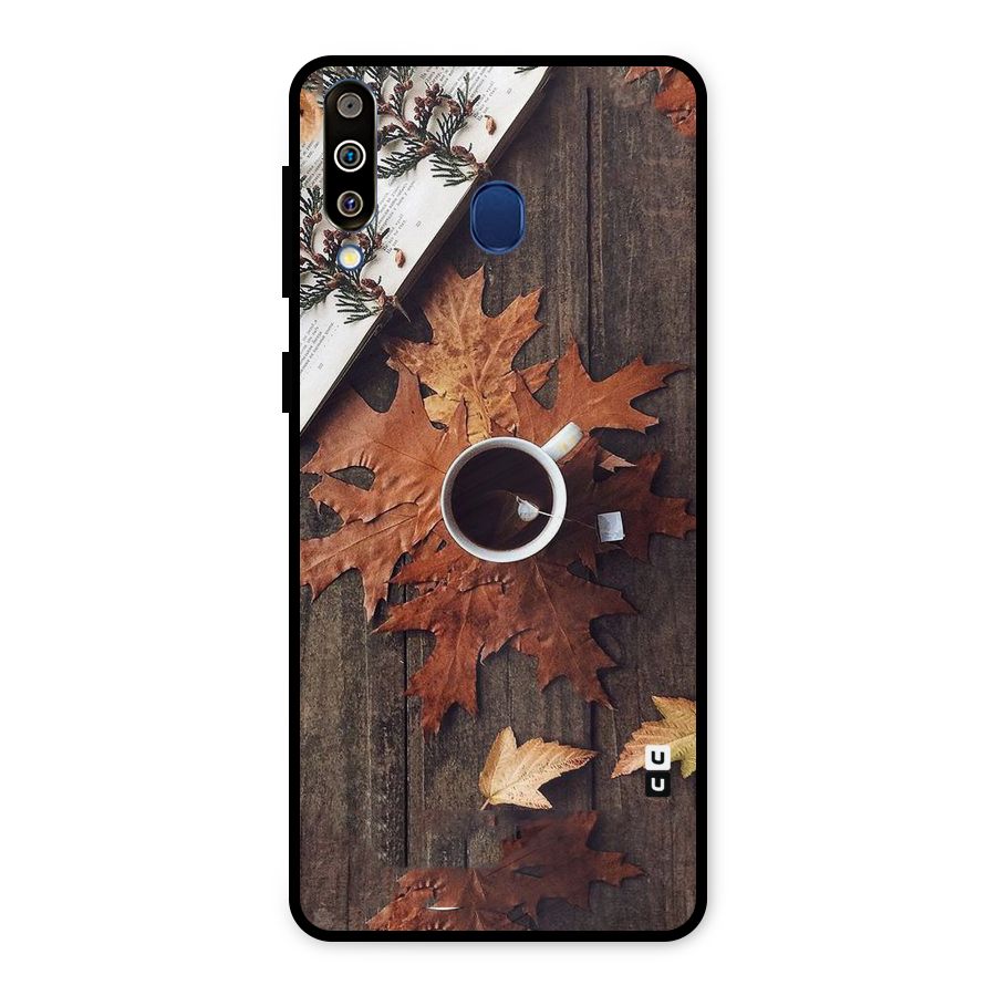 Fall Leaf Coffee Metal Back Case for Galaxy M30