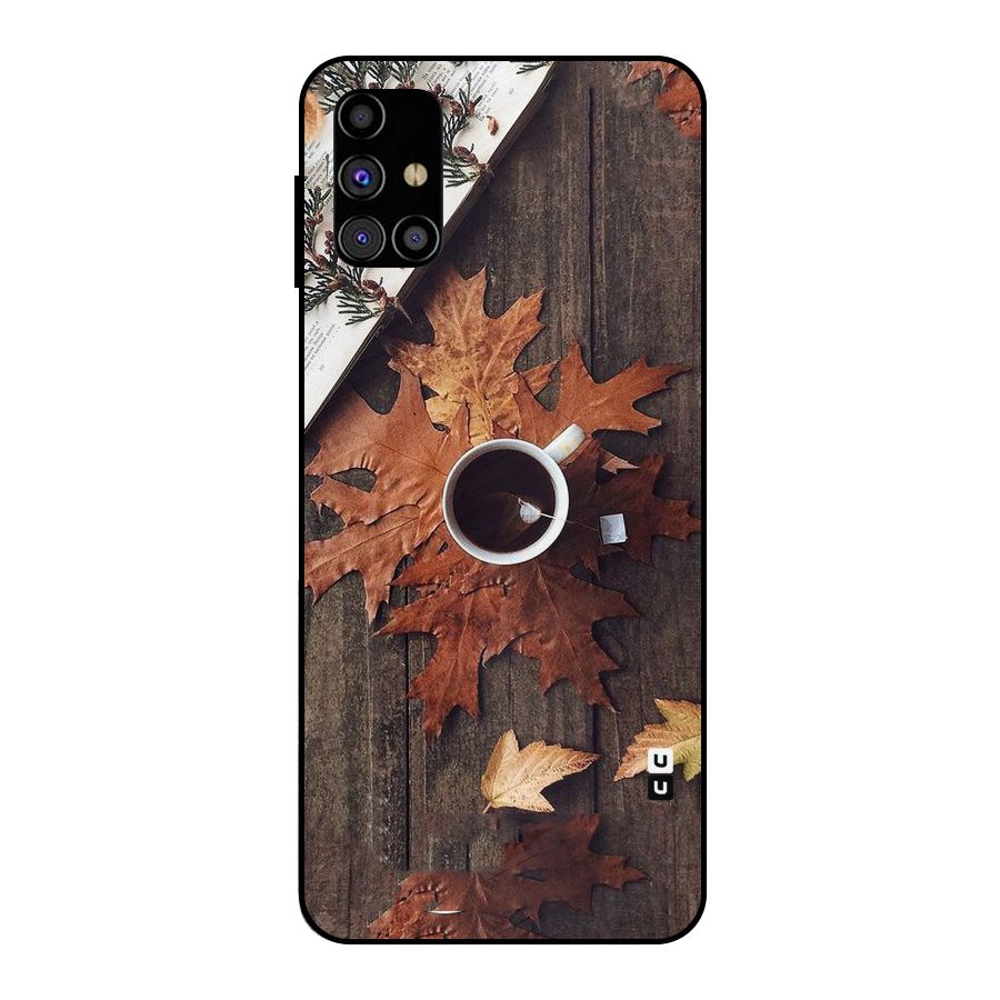 Fall Leaf Coffee Metal Back Case for Galaxy M31s