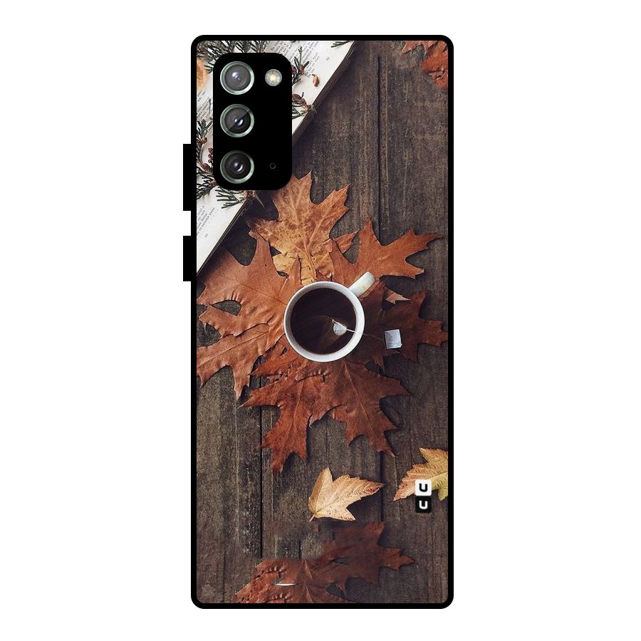 Fall Leaf Coffee Metal Back Case for Galaxy Note 20