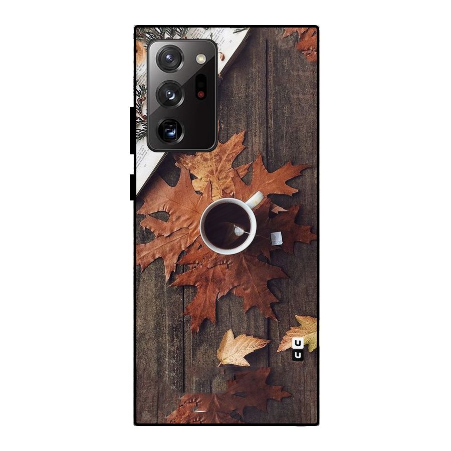 Fall Leaf Coffee Metal Back Case for Galaxy Note 20 Ultra